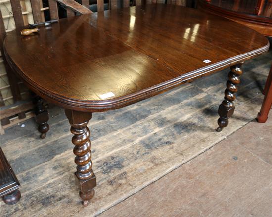 Oak extending dining table